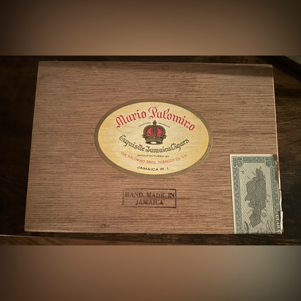 VINTAGE Marco Rubanio Handmade Wooden Cigar Box
